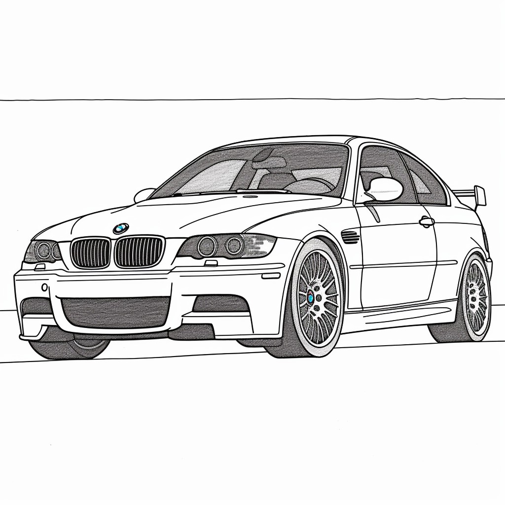 BMW car 04 coloring page