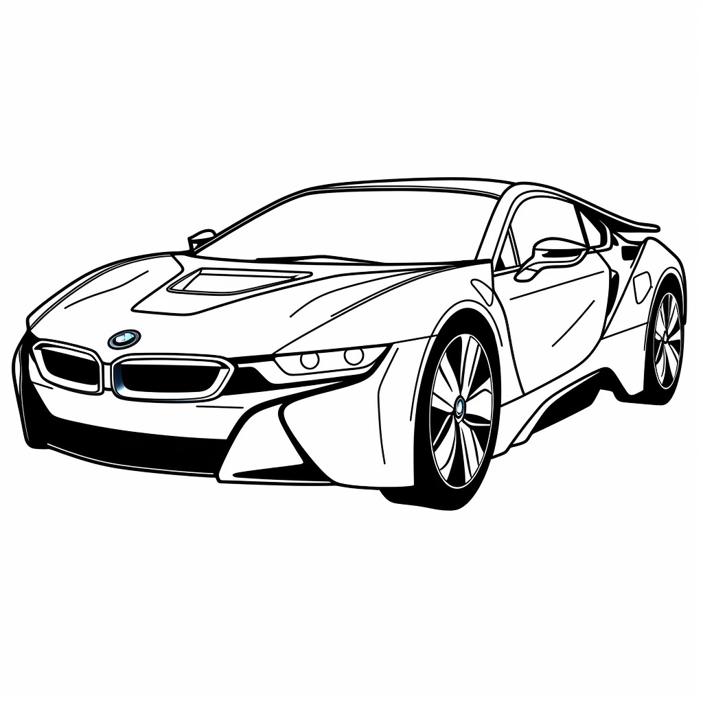 BMW car 10  coloring page to print and coloring