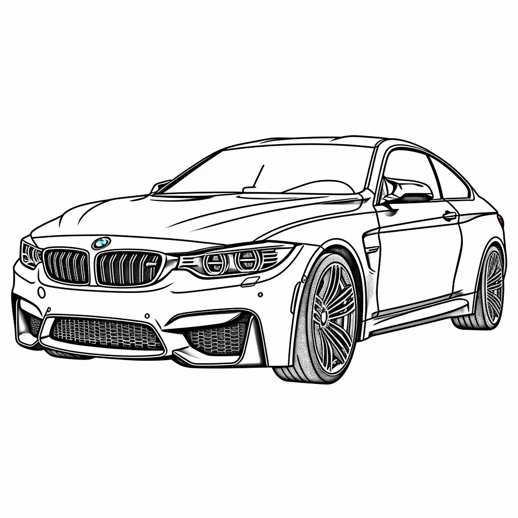 BMW car 20  coloring page to print and coloring