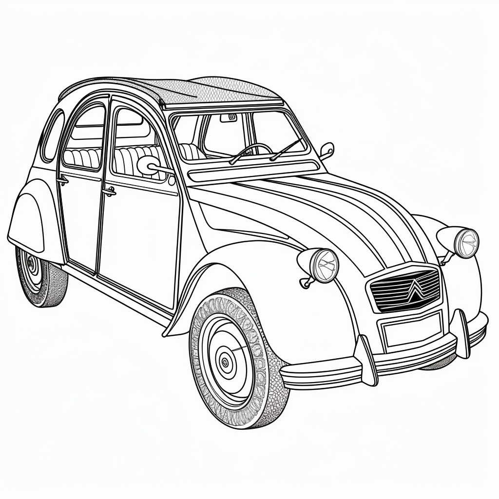 Desenho 26 de Carro Citroen para imprimir e colorir