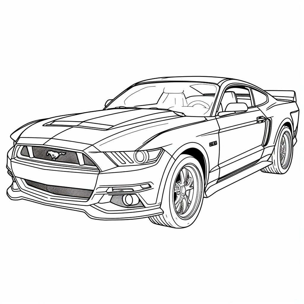 Ford car 24 coloring page