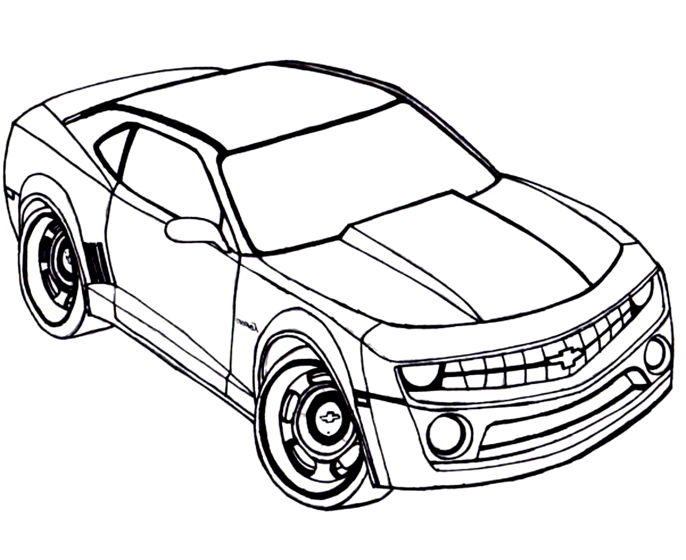 6印刷して色を塗る車の図