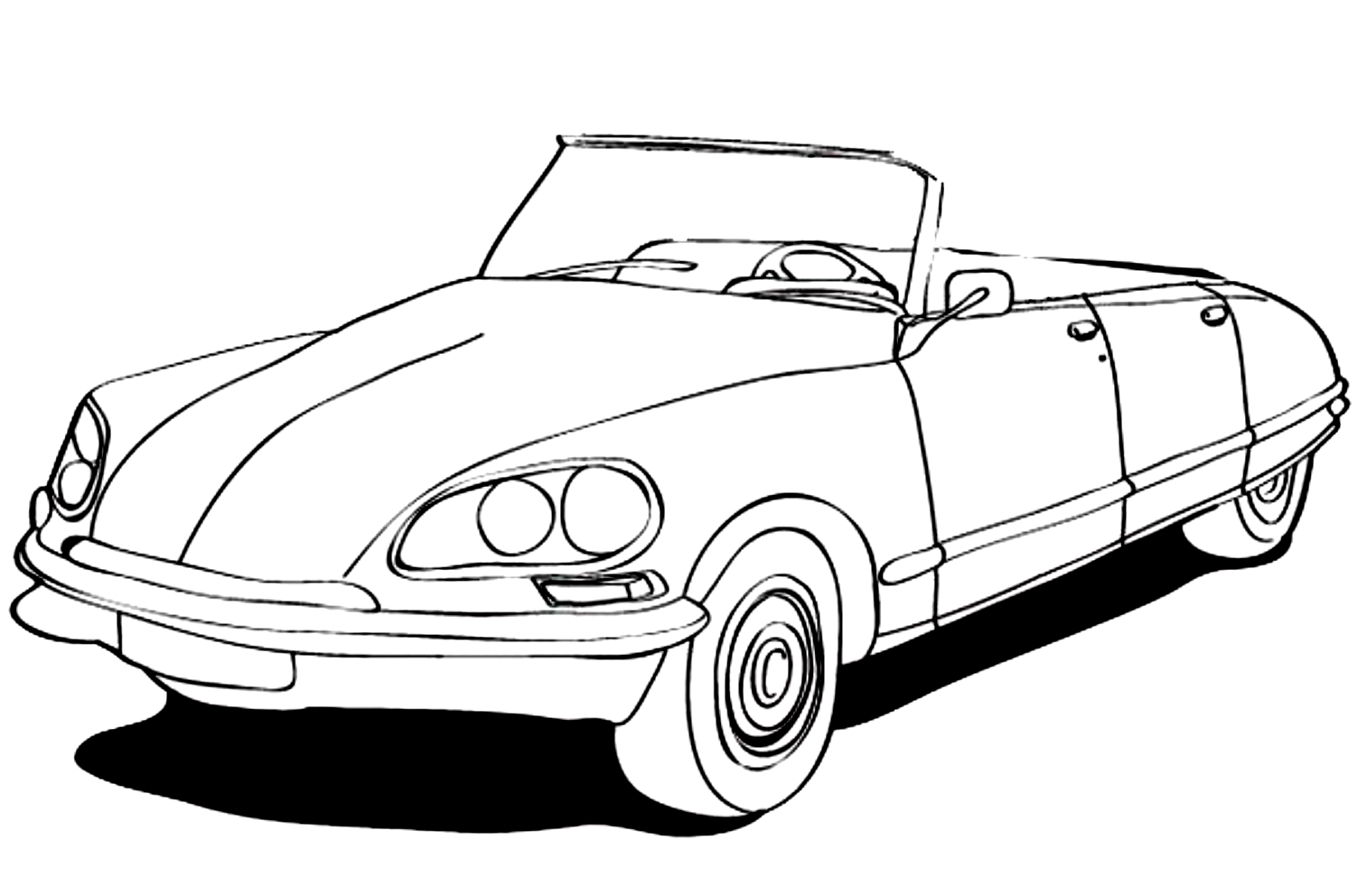 8印刷して色を塗る車の図