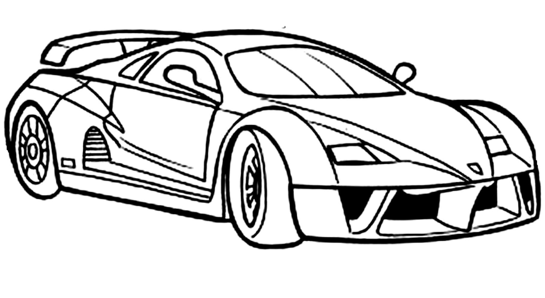 Disegno 10 di automobili da stampare e colorare