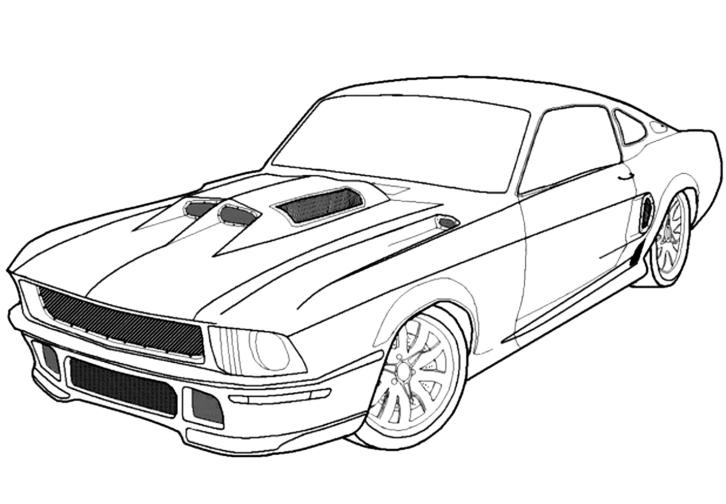 20印刷して色を塗る車の図