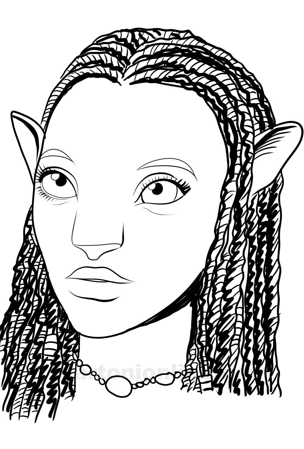 Neytiri - Avatar 2 Avatar: Istota wody coloring page to print and coloring
