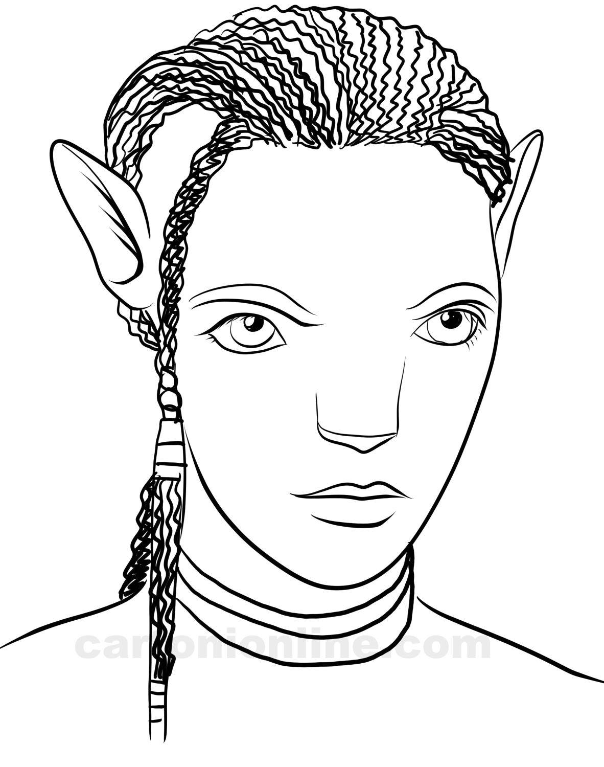 Jake Sully - Avatar 2  coloring page to print and coloring