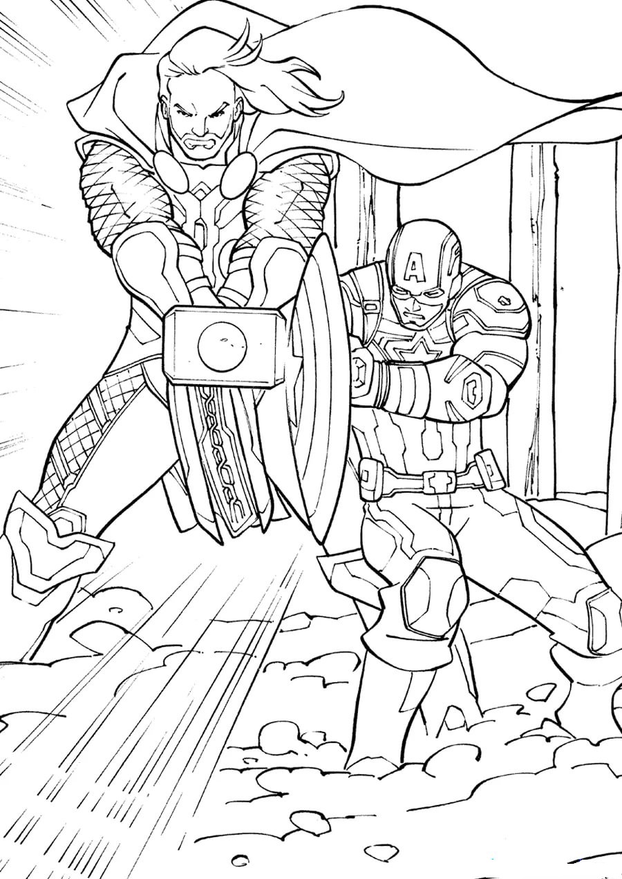 Avengers 08  coloring page to print and coloring