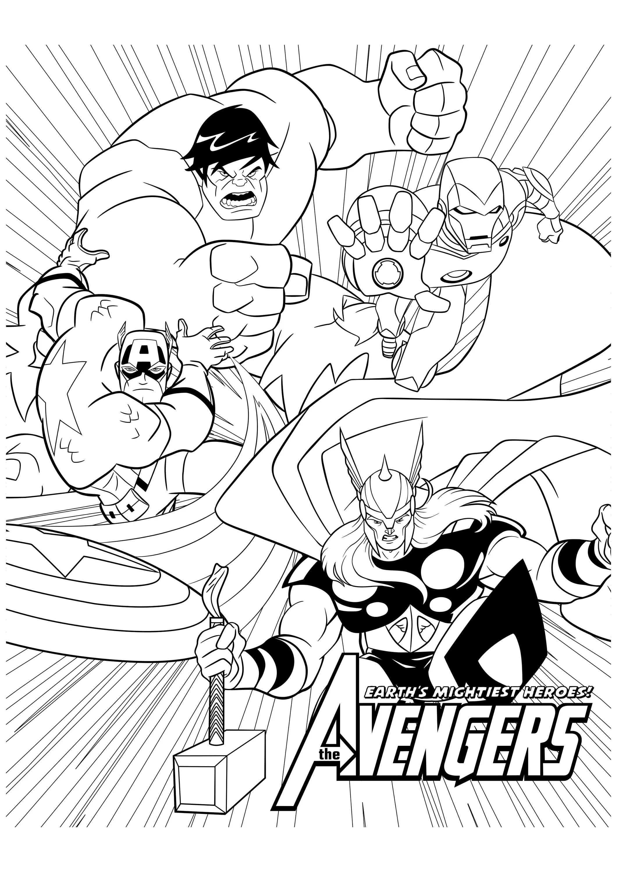 Avengers 11 af Avengers tegninger til at printe og farvelægge