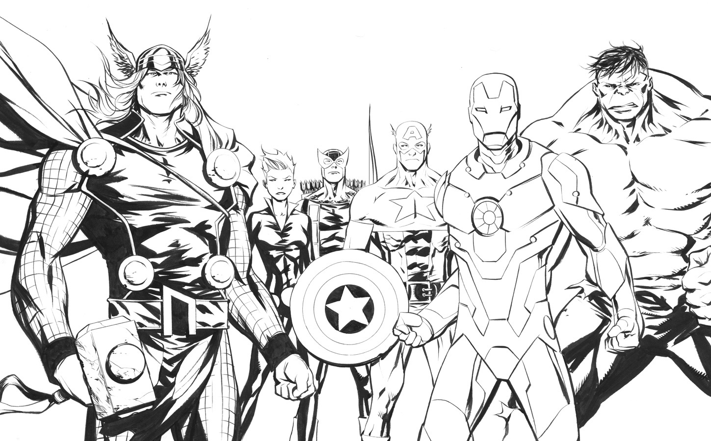 Drawing 13 of Avengers to print and color