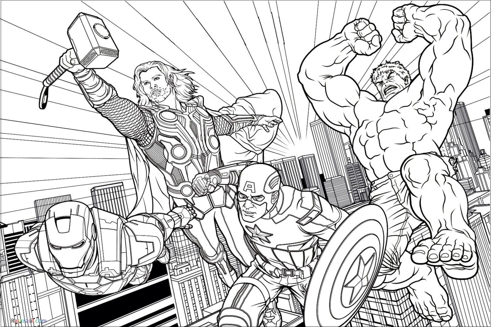 Coloriage 18 de Avengers  imprimer et colorier