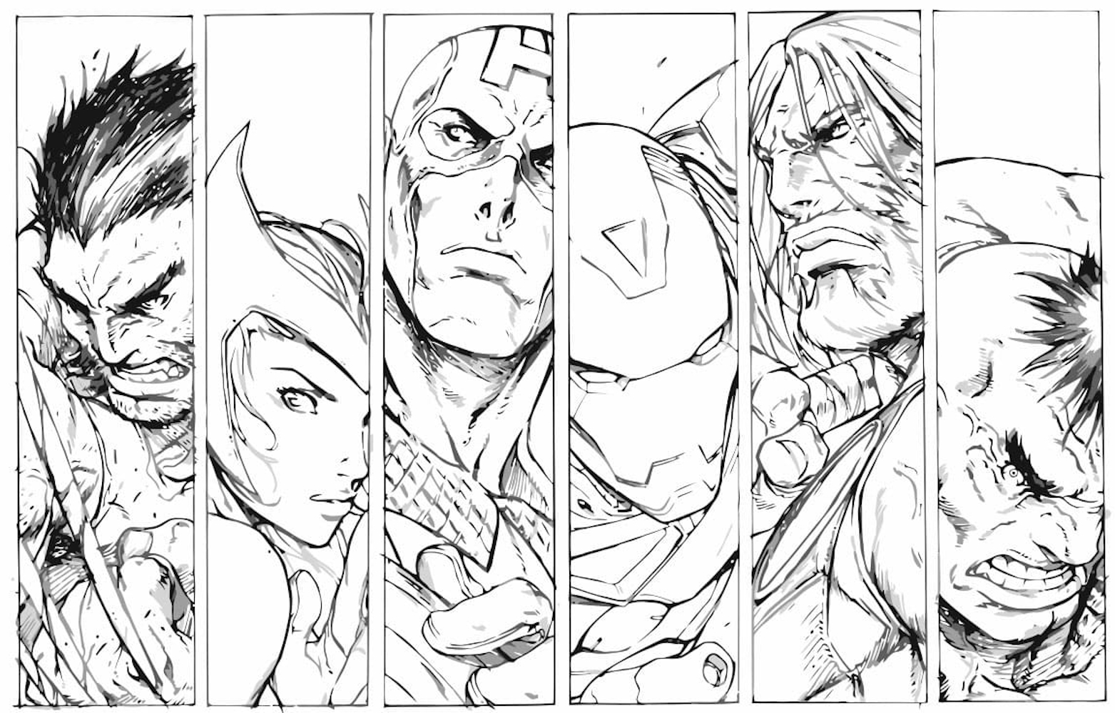 Dibujo 31 de Avengers para imprimir y colorear