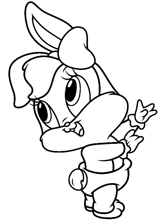 Disegno di Baby Lola Bunny (Baby Looney Tunes) da stampare e colorare