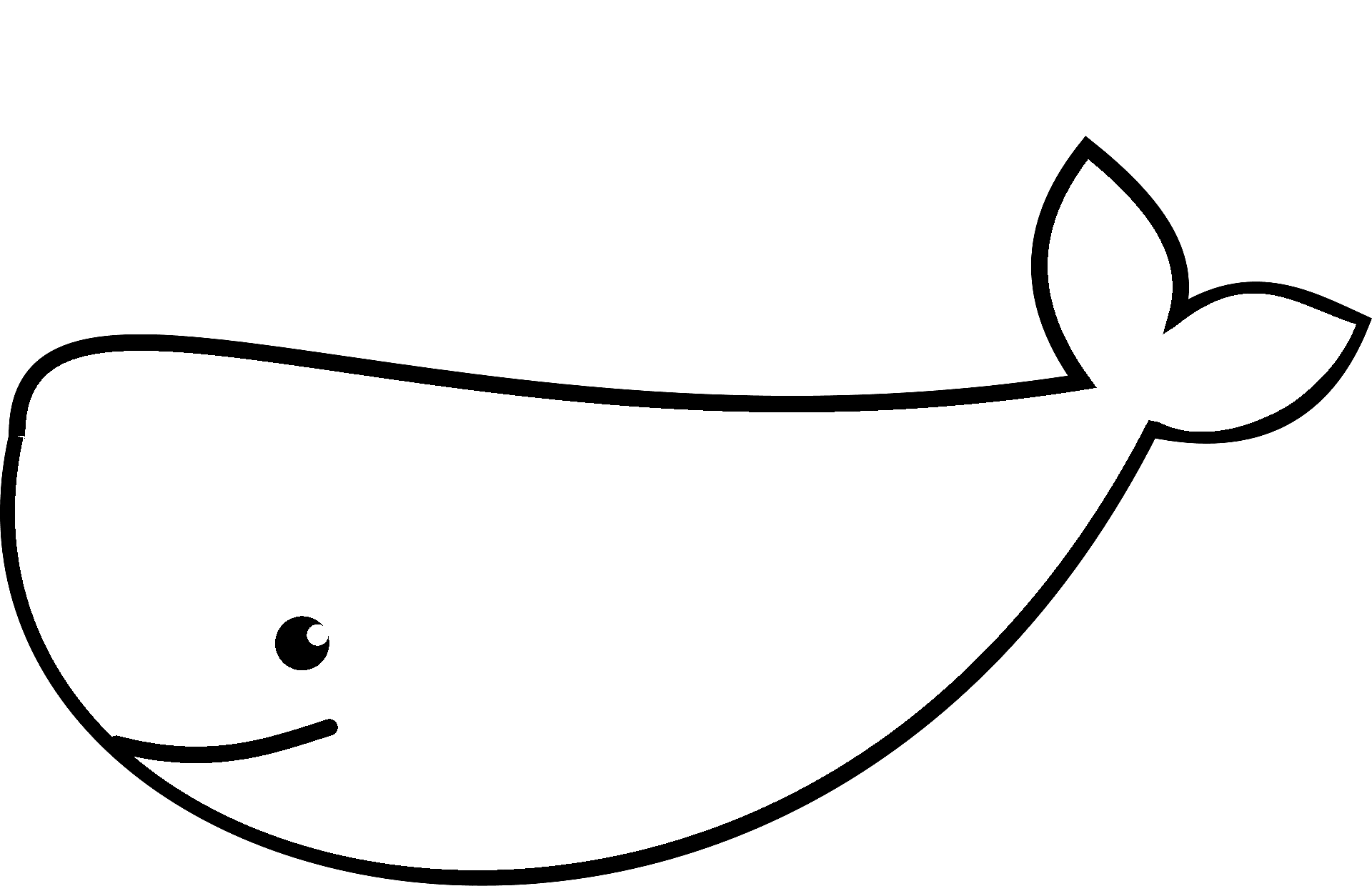 シロナガスクジラのぬり絵絵