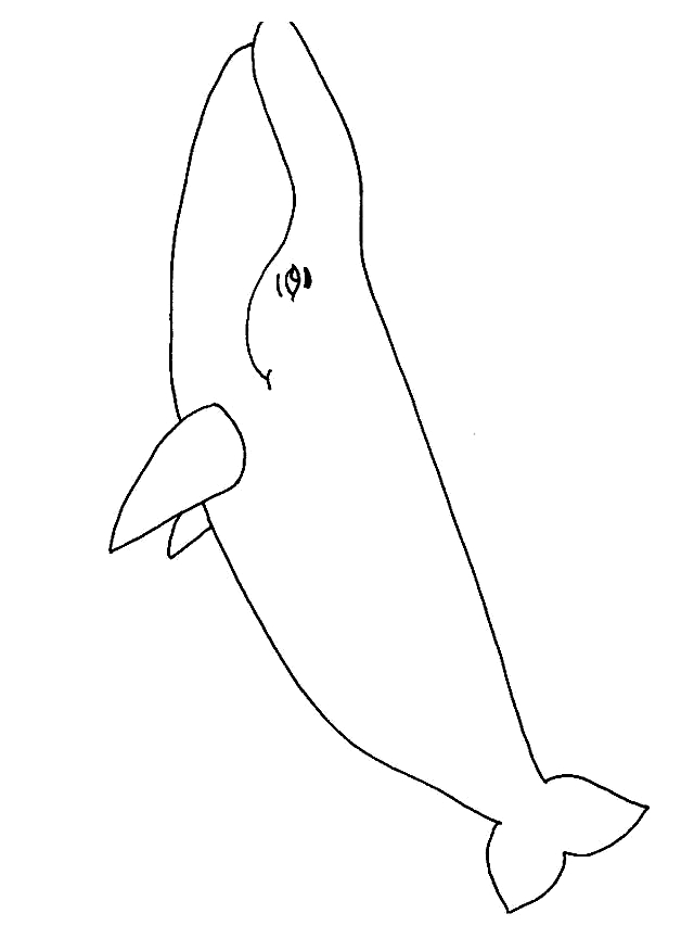 Dibujo 1 de ballenas para imprimir y colorear