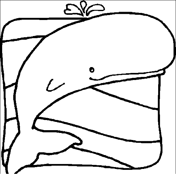 Disegno 13 di balene da stampare e colorare