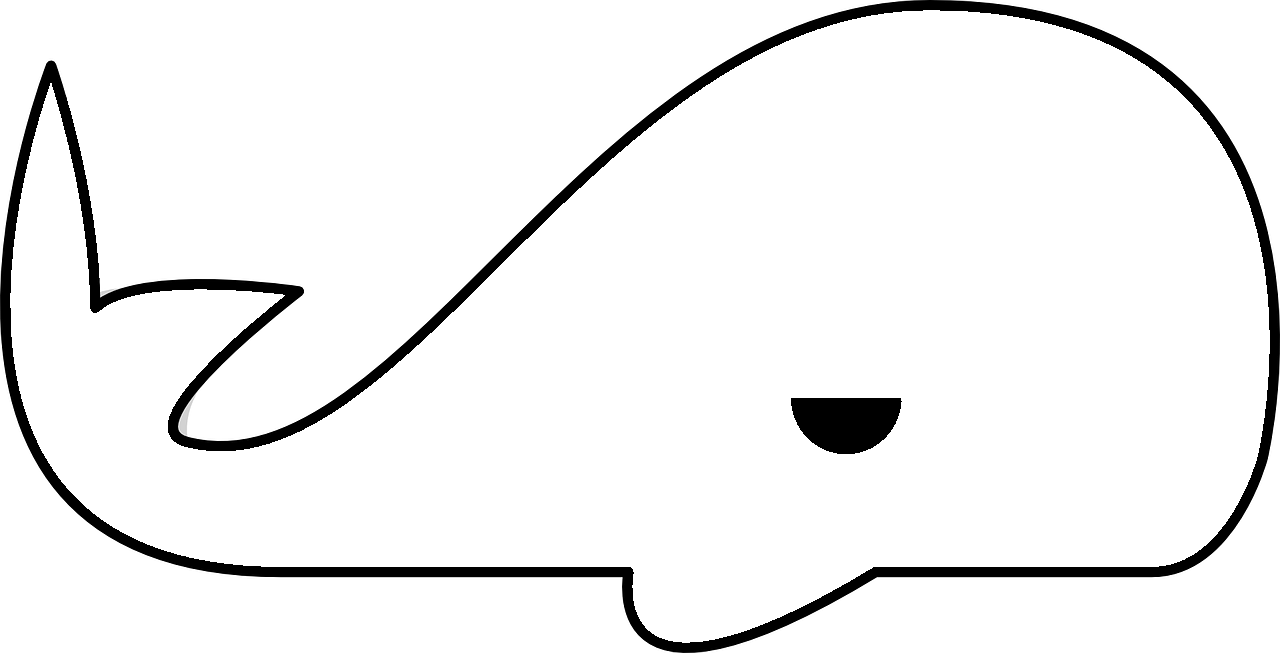 Kleurplaat van een walvis