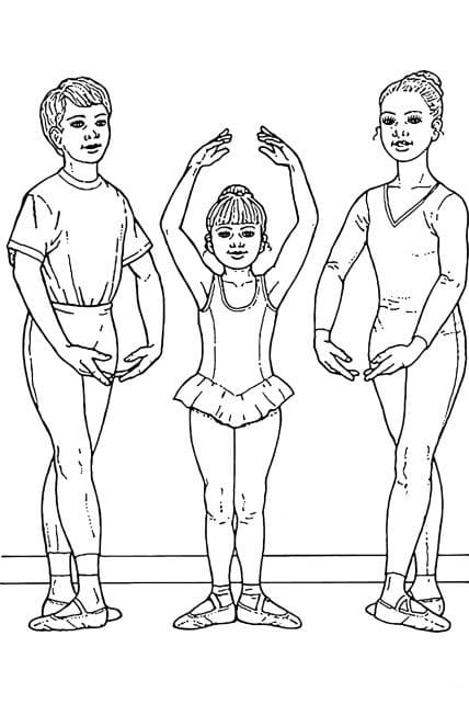 Ballerina-Zeichnung 19 zum Ausdrucken und Ausmalen
