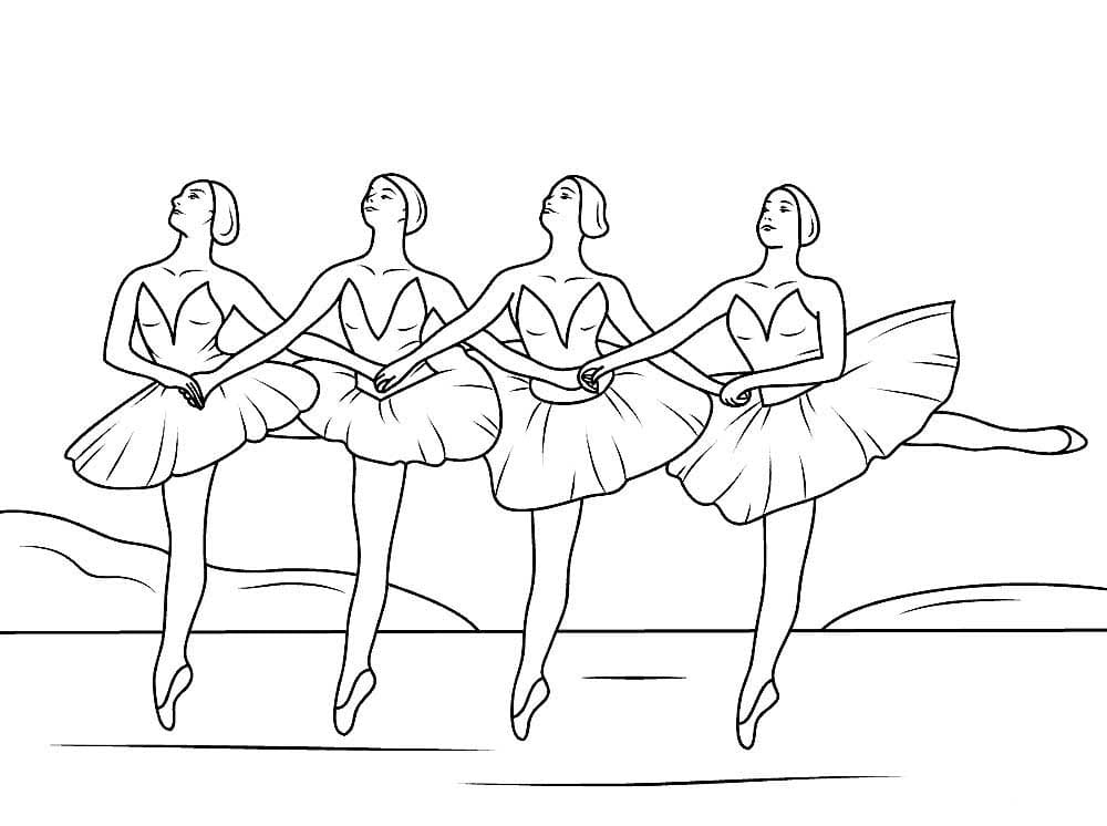 Ballerina-Zeichnung 29 zum Ausdrucken und Ausmalen