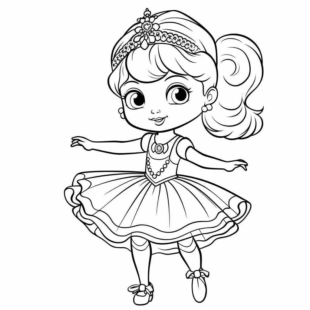 ballerina 37  coloring page to print and coloring