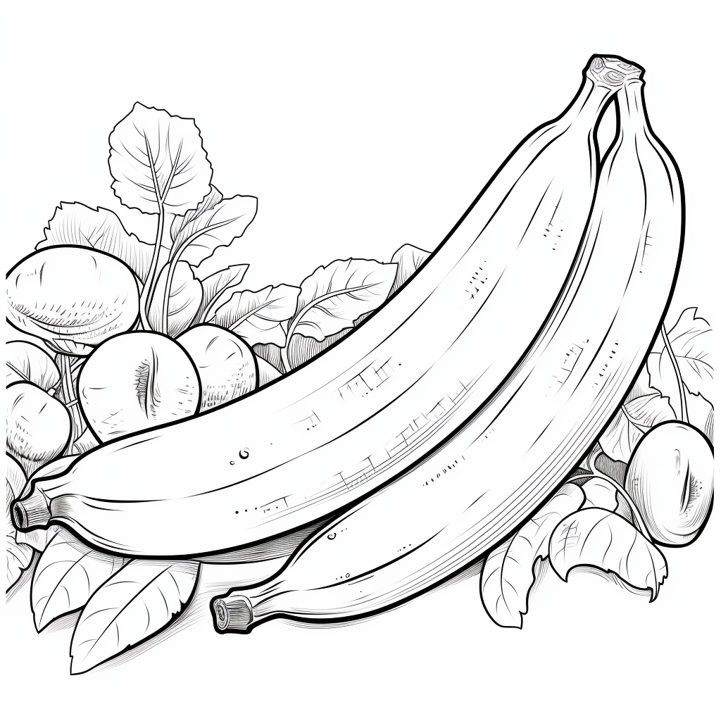 Desenho 08 de banane para imprimir e colorir