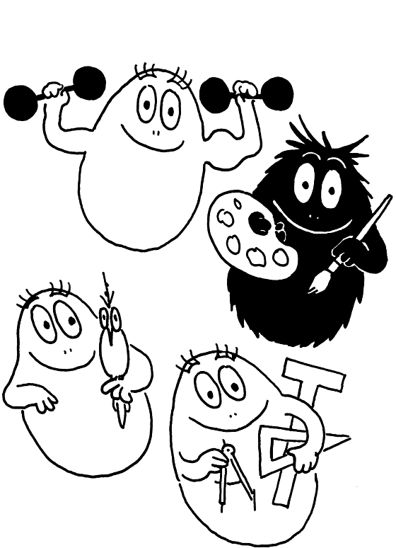 Drawing 18 from Barbapapa coloring page to print and coloring