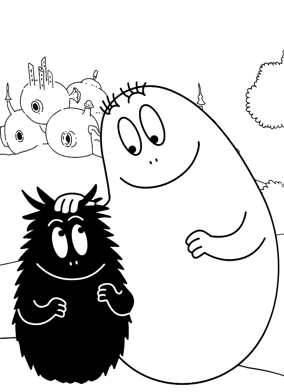 Drawing 19 from Barbapapa coloring page to print and coloring