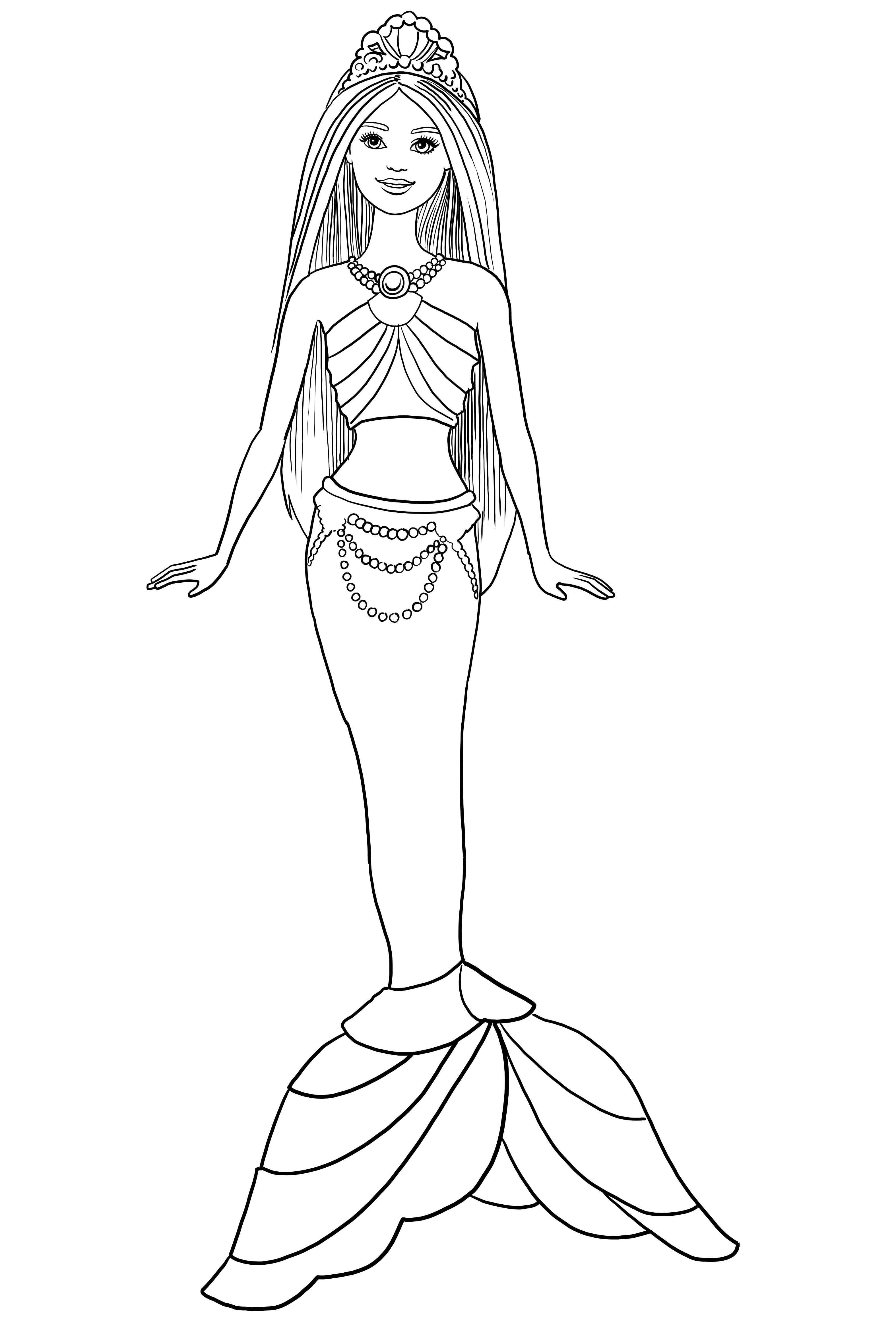 Barbie Dreamtopia mermaid rainbow from Barbie coloring page to print and coloring