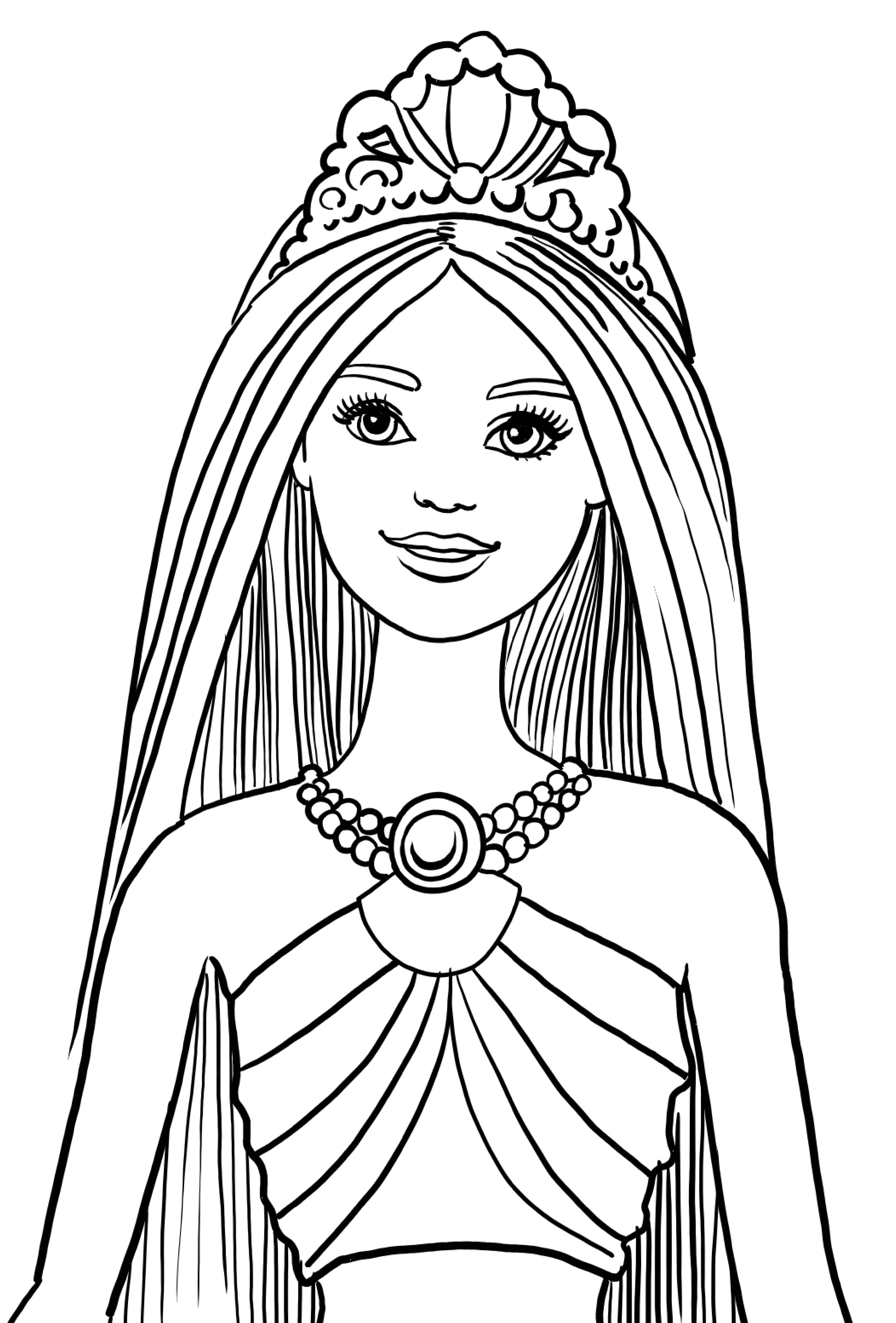 Coloriage de Barbie Dreamtopia sirne arc-en-ciel pp de Barbie  imprimer et colorier