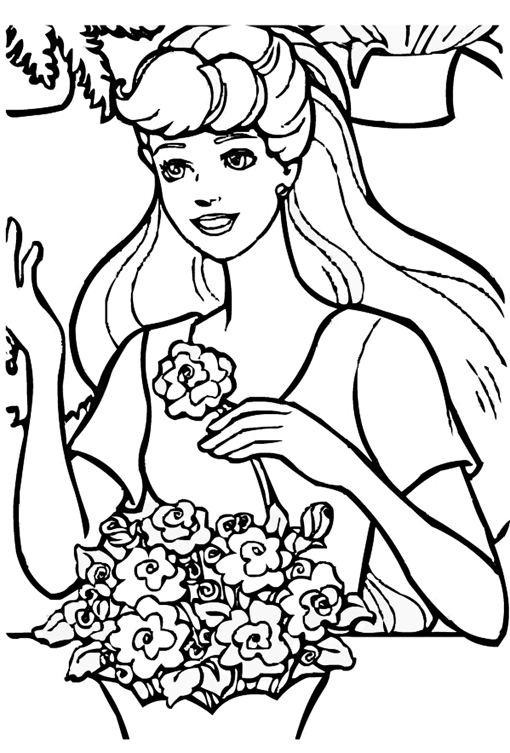 Barbie 01  coloring page to print and coloring