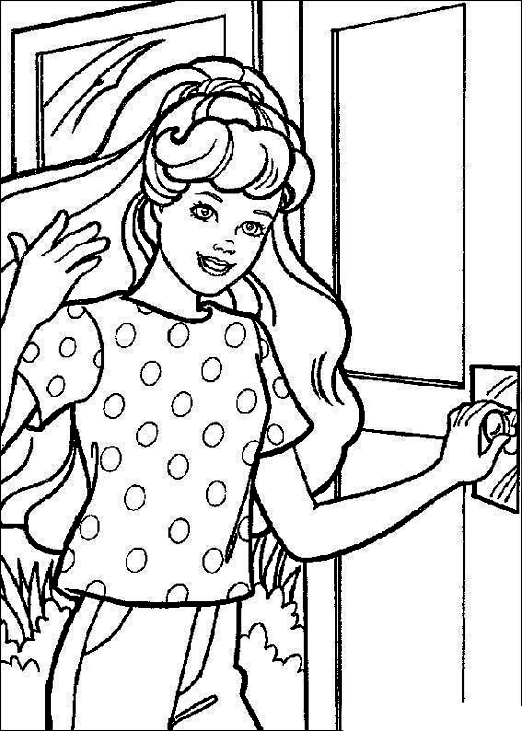 Coloriage 05 de Barbie à imprimer et colorier