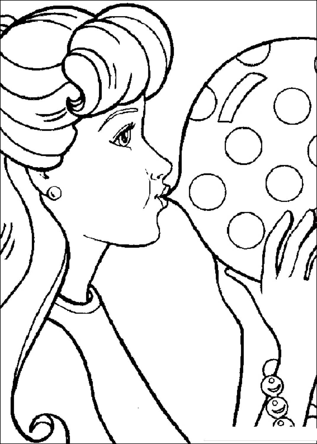 Coloriage 06 de Barbie  imprimer et colorier