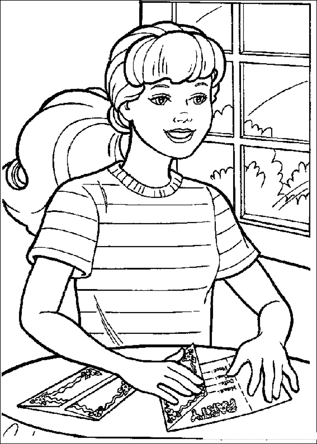 Coloriage 11 de Barbie  imprimer et colorier