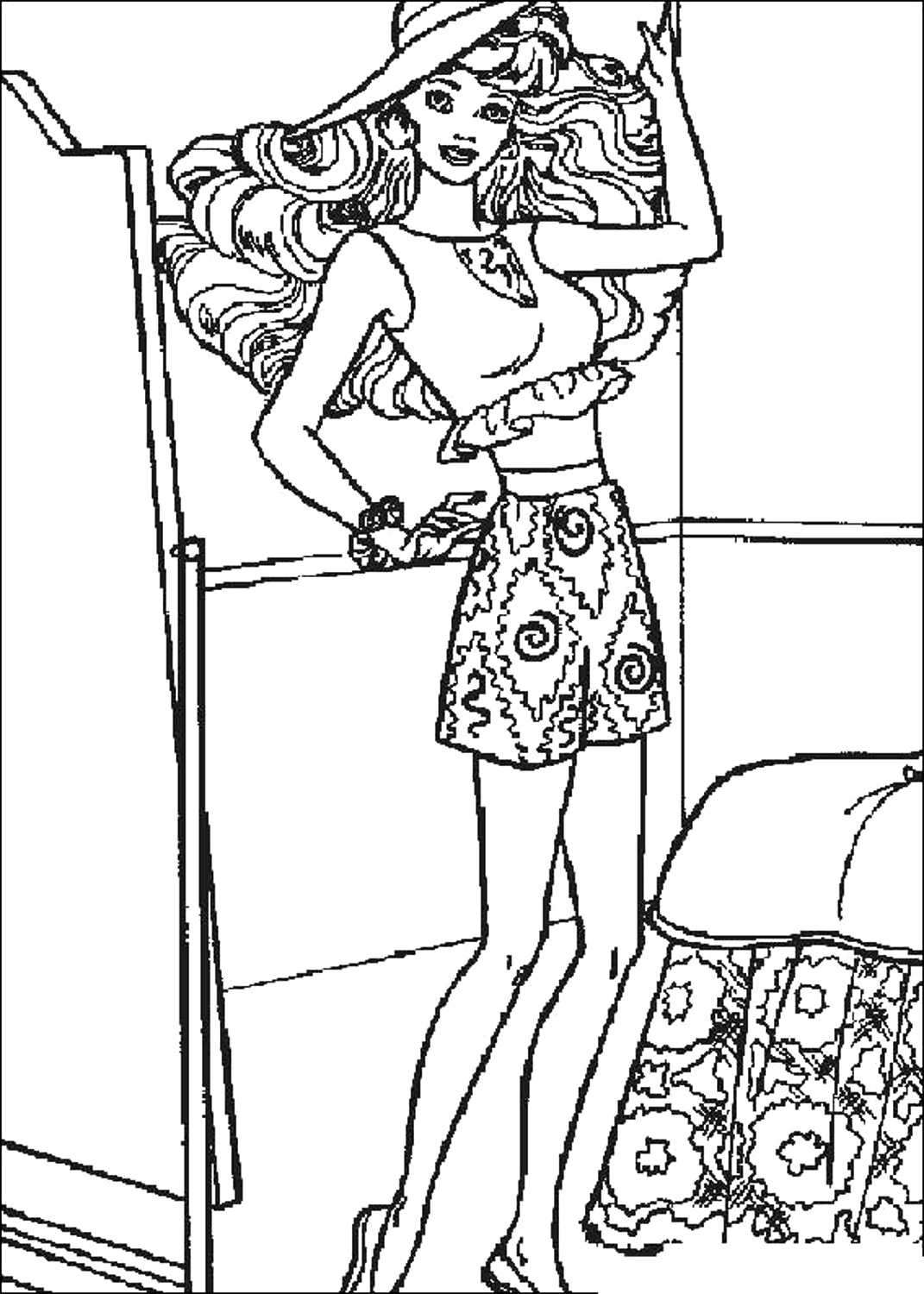Barbie 15  coloring page to print and coloring
