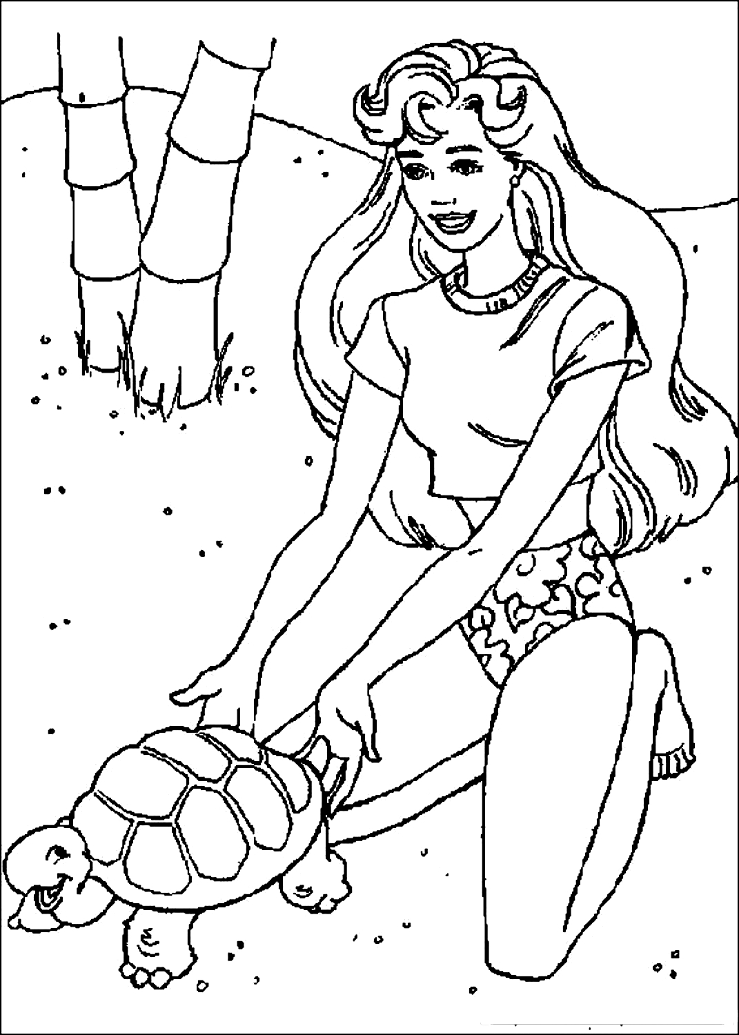 Coloriage 18 de Barbie  imprimer et colorier