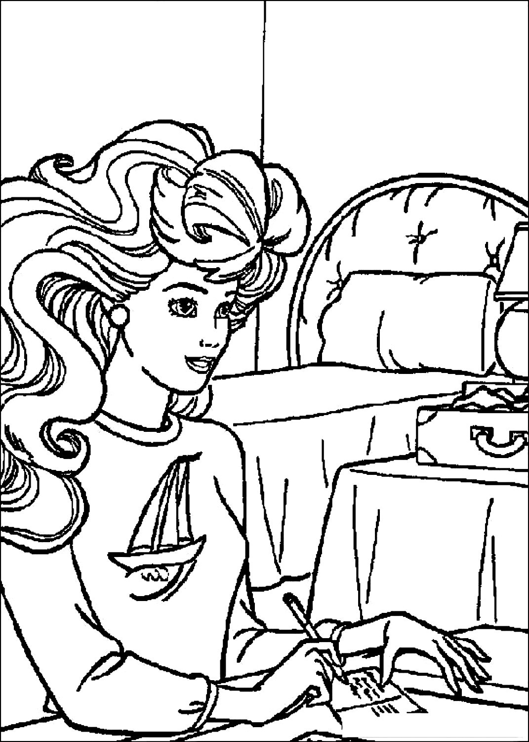 Barbie 21  coloring page to print and coloring