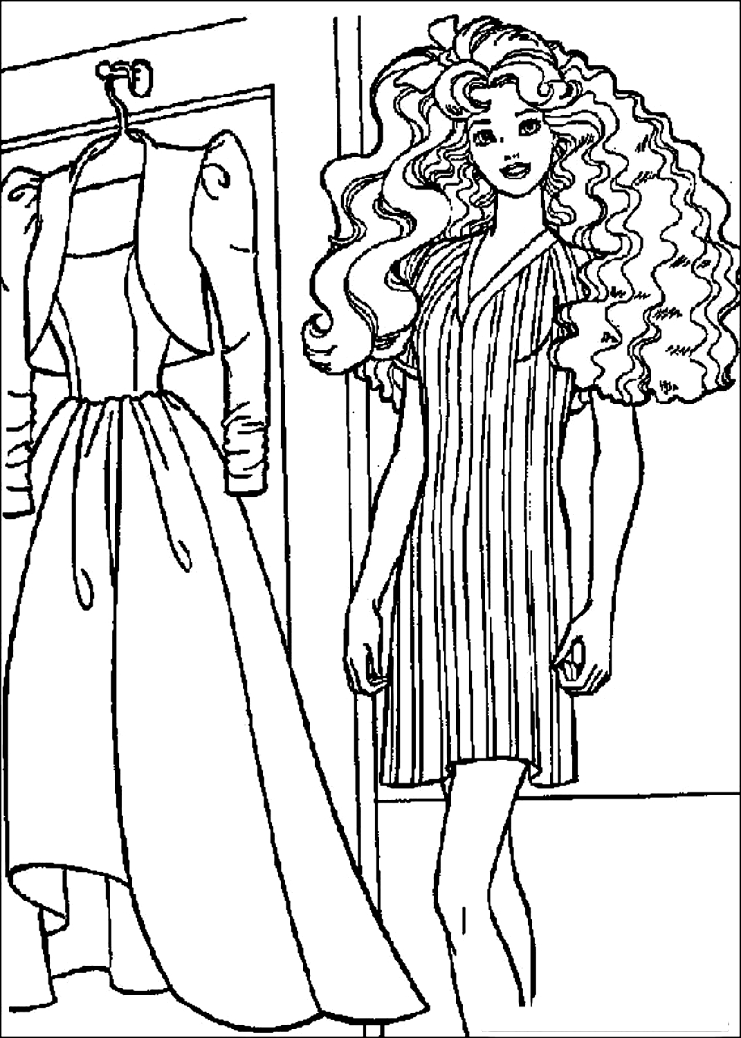 Coloriage 23 de Barbie  imprimer et colorier