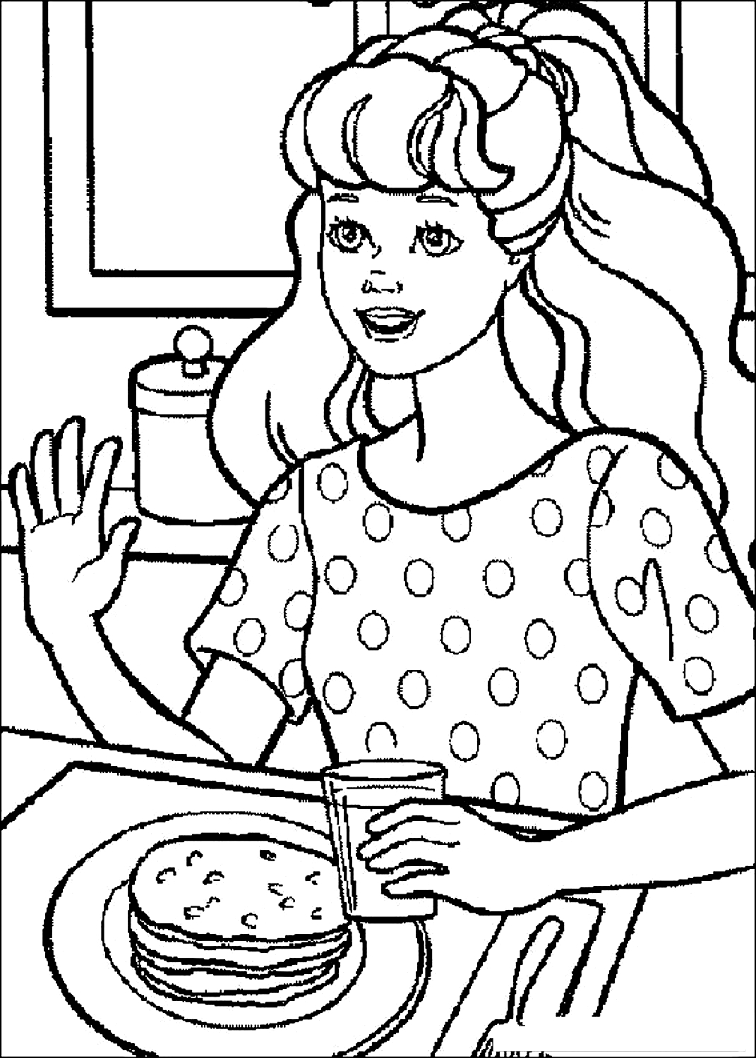 Coloriage 24 de Barbie  imprimer et colorier