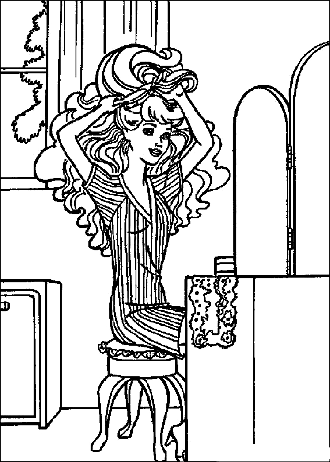 Barbie 25  coloring page to print and coloring