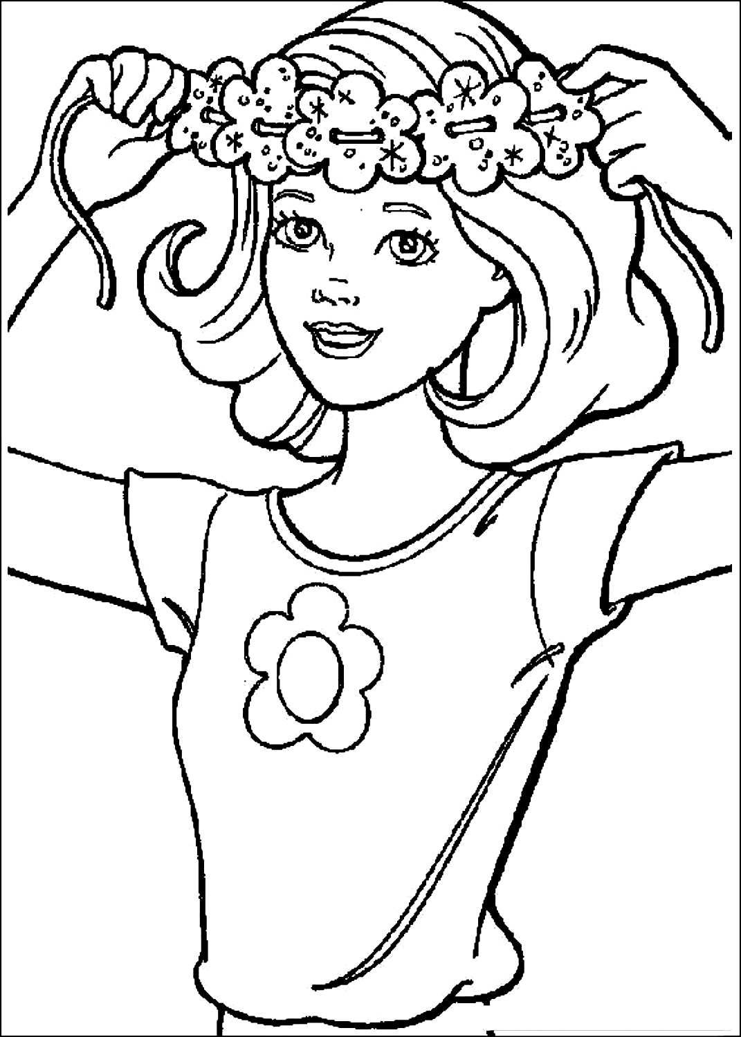 Drawing 26 from Barbie to print and coloring