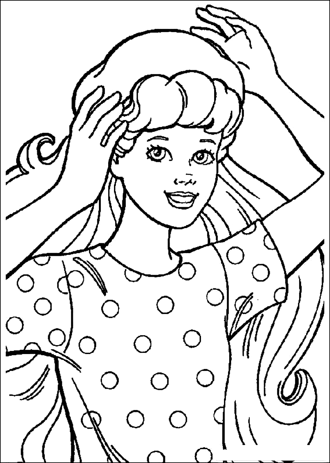 Drawing 27 from Barbie to print and coloring