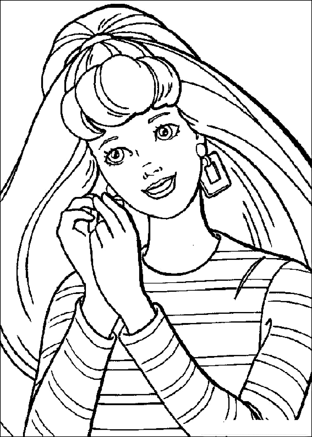 Desenho 29 de Barbie para imprimir e colorir