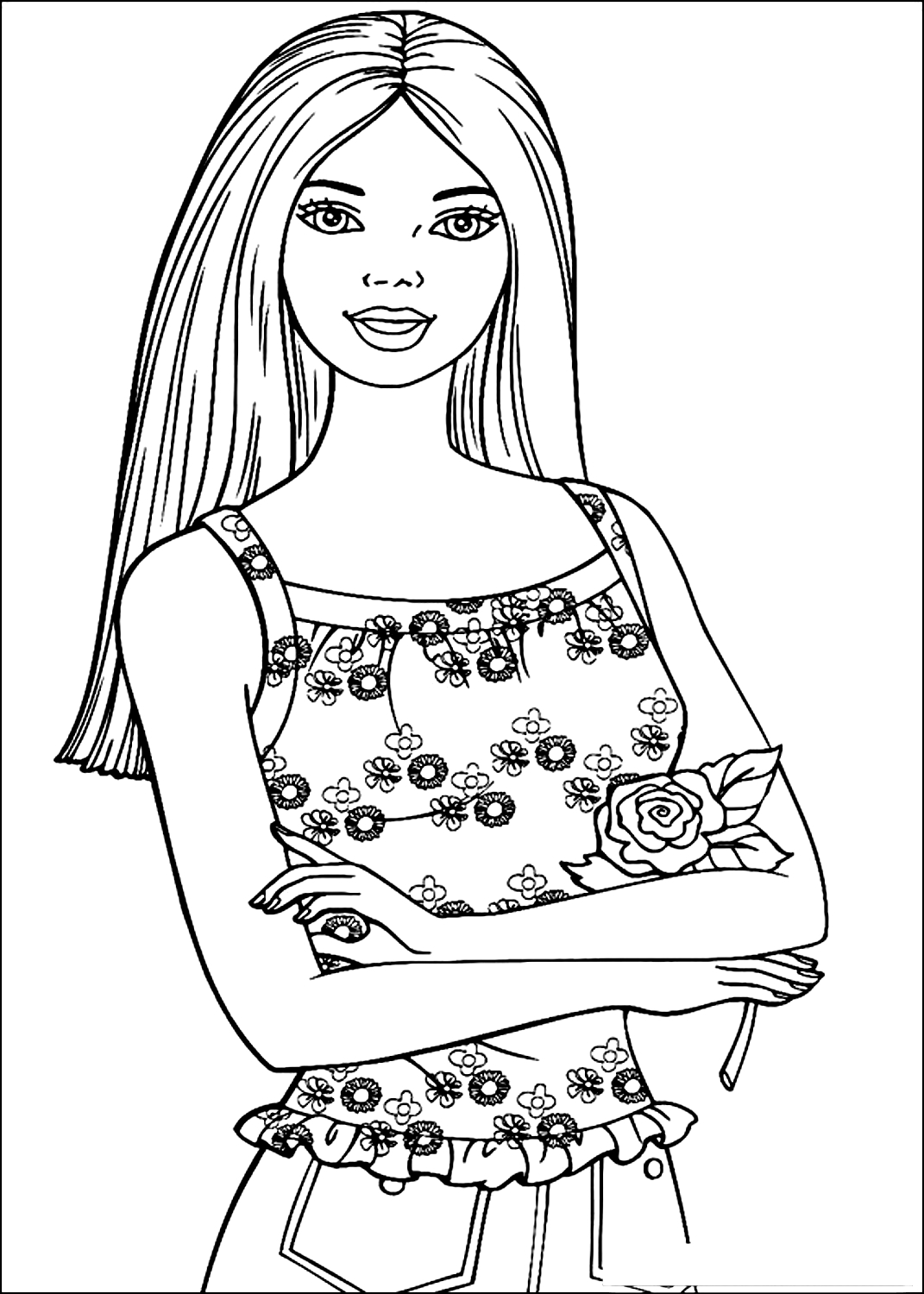 Coloriage 34 de Barbie  imprimer et colorier