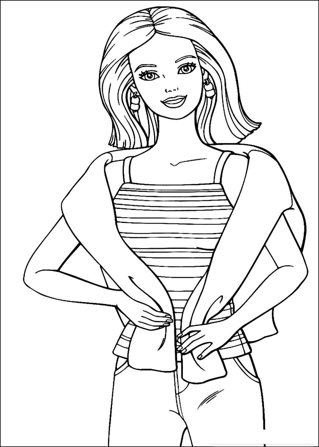 Coloriage 40 de Barbie  imprimer et colorier