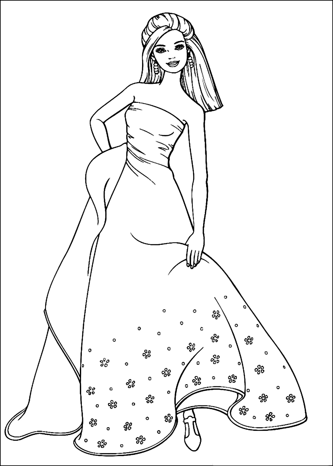 Barbie 48  coloring page to print and coloring