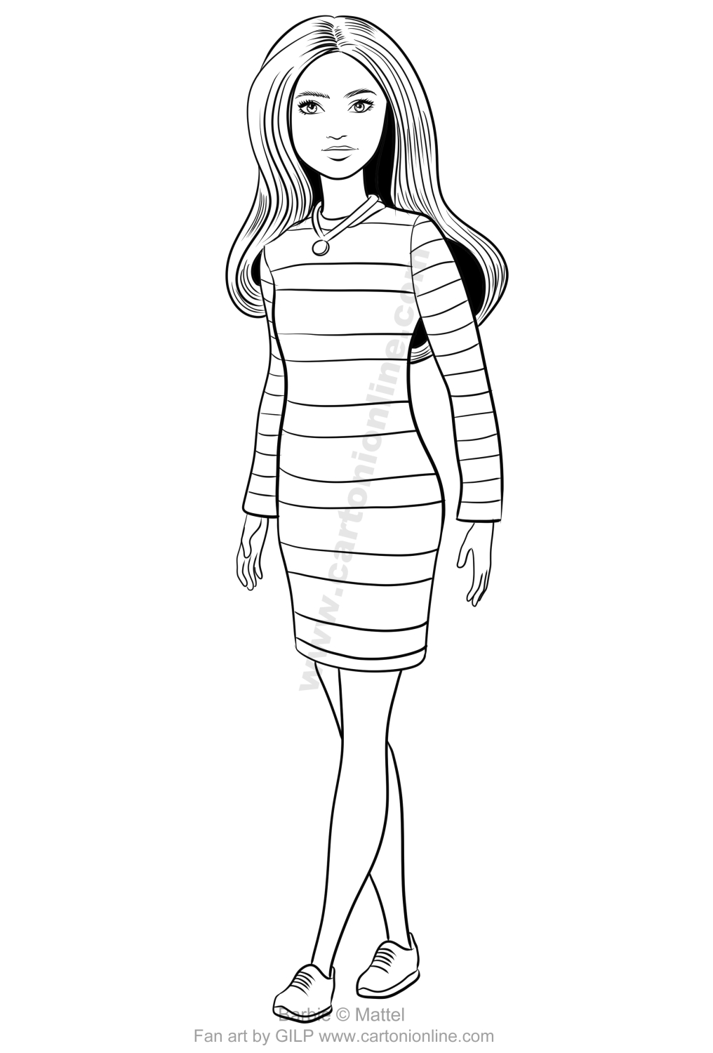 Barbie Fashionista 03  coloring pages to print and coloring