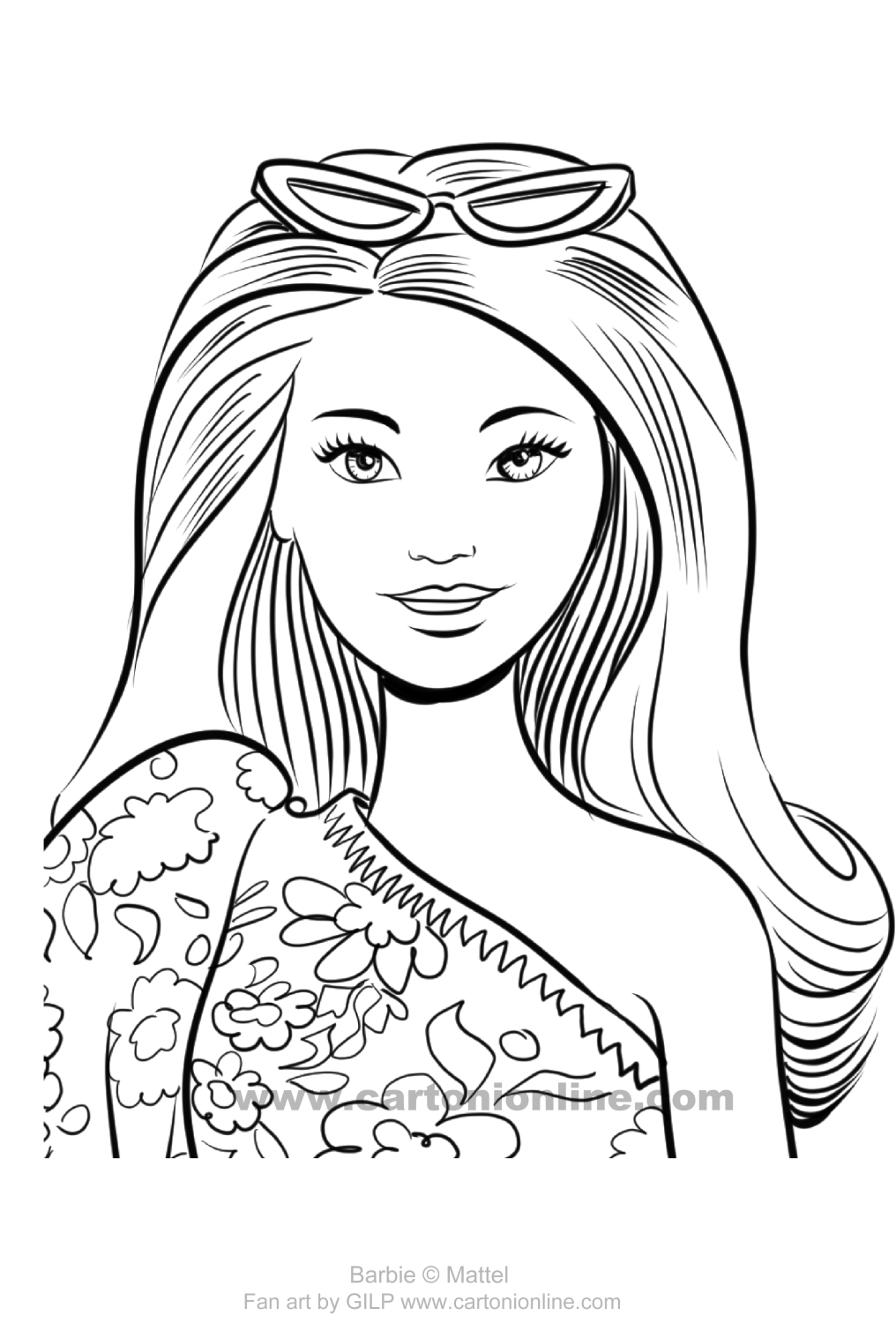 Coloriage 11 de Barbie Fashionista  imprimer et colorier