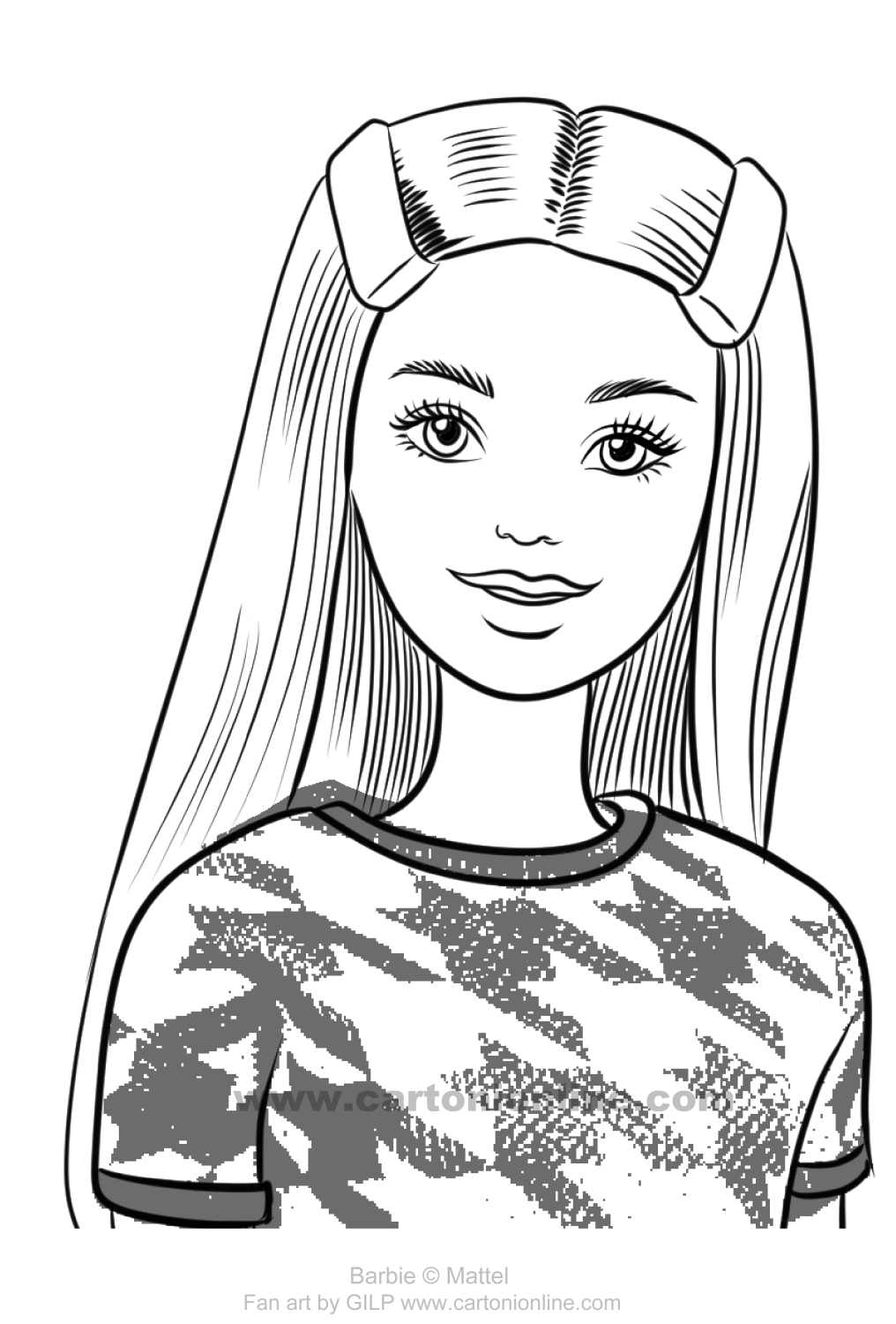 Barbie Fashionista 15  coloring page to print and coloring