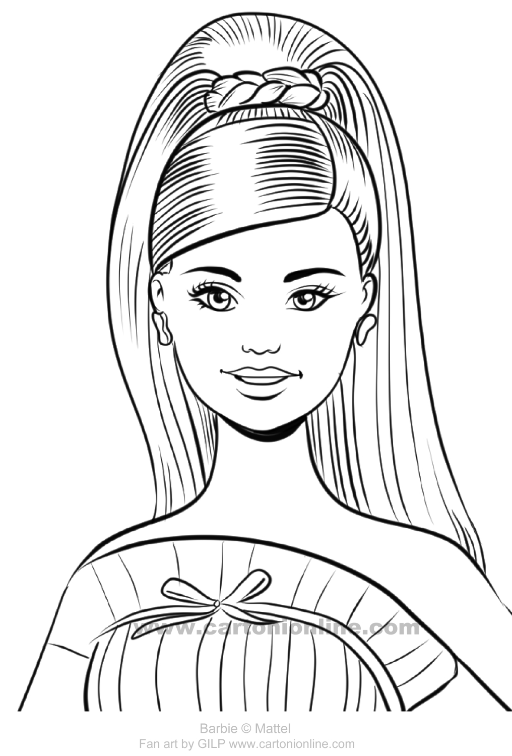 Barbie Fashionista 20  coloring page to print and coloring