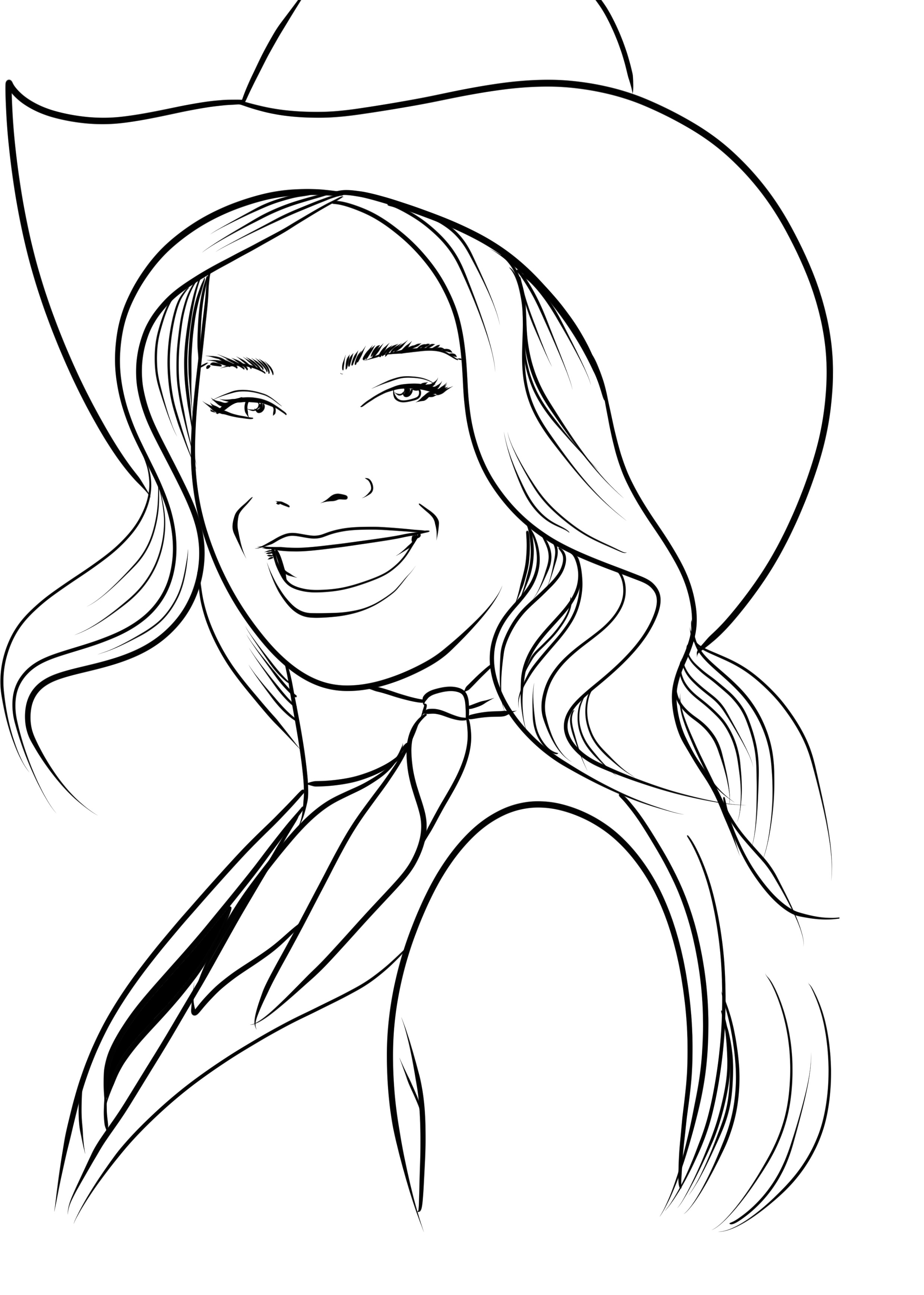 Barbie (Margot Robbie) 03 from Barbie coloring pages to print and coloring